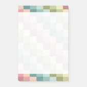 Kleurrijk regenboogrooster blokpatroon post-it® notes (Voorkant)