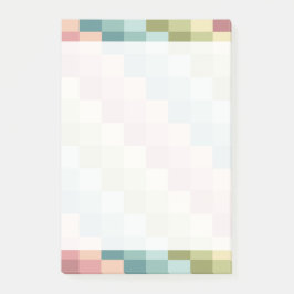 Kleurrijk regenboogrooster blokpatroon post-it® notes