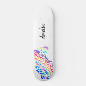Kleurrijk regenboogschaar Jaguar Skateboard (Voorkant)