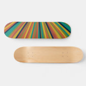 Kleurrijk regenboogstrips persoonlijk skateboard (Horizontaal)