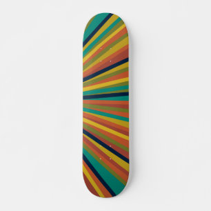 Kleurrijk regenboogstrips persoonlijk skateboard