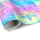Kleurrijk regenboogStropdas-Dye Snowflake Merry ke Cadeaupapier (Rol Hoek)