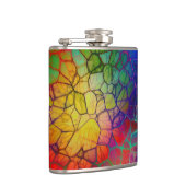 Kleurrijk regenboogweb heupfles (Rechts)