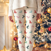 Kleurrijk Rendierpatroon Kerst  Leggings