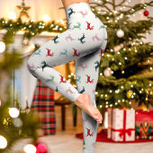 Kleurrijk Rendierpatroon Kerst  Leggings