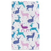 Kleurrijk rendierpatroon klein cadeauzakje (Achterkant)