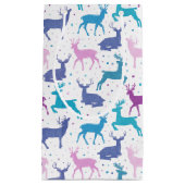 Kleurrijk rendierpatroon klein cadeauzakje (Voorkant)