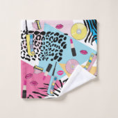 Kleurrijk Retro 1990's Nineties Patroon Bad Handdoek (Wasdoekje)
