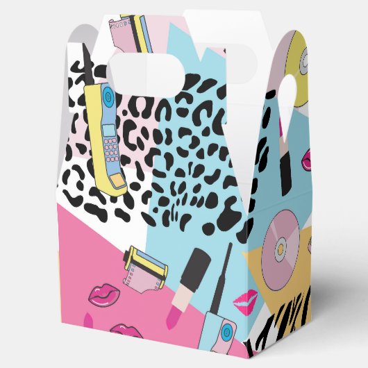 Kleurrijk Retro 1990's Nineties Patroon Bedankdoosjes (Geopend)