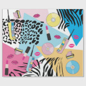 Kleurrijk Retro 1990's Nineties Patroon Cadeaupapier (Vlak)