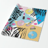 Kleurrijk Retro 1990's Nineties Patroon Cadeaupapier (Uitgerold)