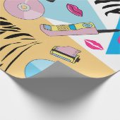 Kleurrijk Retro 1990's Nineties Patroon Cadeaupapier (Hoek)