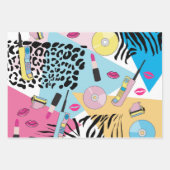 Kleurrijk Retro 1990's Nineties Patroon Inpakpapier Vel (Voorkant 2)