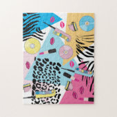 Kleurrijk Retro 1990's Nineties Patroon Legpuzzel (Verticaal)