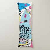 Kleurrijk Retro 1990's Nineties Patroon Lichaamskussen (Voorkant Verticaal)