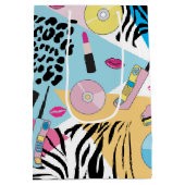 Kleurrijk Retro 1990's Nineties Patroon Medium Cadeauzakje (Achterkant)