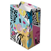 Kleurrijk Retro 1990's Nineties Patroon Medium Cadeauzakje (Achterkant Gekanteld)