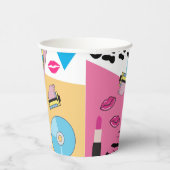 Kleurrijk Retro 1990's Nineties Patroon Papieren Bekers (Rechts)