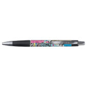 Kleurrijk Retro 1990's Nineties Patroon Pen (Achterkant)