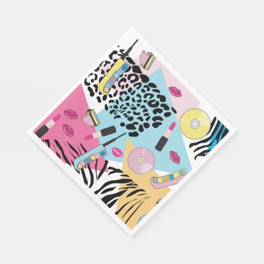 Kleurrijk Retro 1990's Nineties Patroon Servet (Hoek)