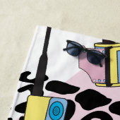 Kleurrijk Retro 1990's Nineties Patroon Strandlaken (In situ)