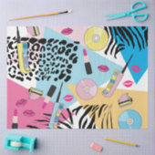 Kleurrijk Retro 1990's Nineties Patroon Tissuepapier (Craft)