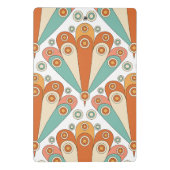 Kleurrijk retro abstract  ontwerp mini klembord (Achterkant)