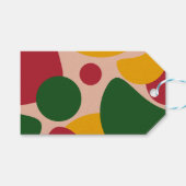 Kleurrijk Retro Abstract Vormpatroon Cadeaulabel (Voorkant (Horizontaal))