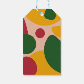 Kleurrijk Retro Abstract Vormpatroon Cadeaulabel (Achterkant)