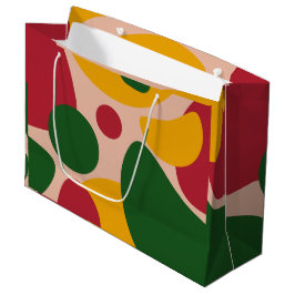 Kleurrijk Retro Abstract Vormpatroon Groot Cadeauzakje