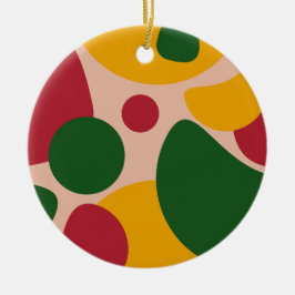 Kleurrijk Retro Abstract Vormpatroon Keramisch Ornament