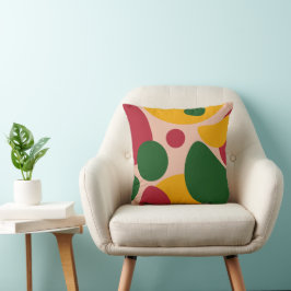 Kleurrijk Retro Abstract Vormpatroon Kussen