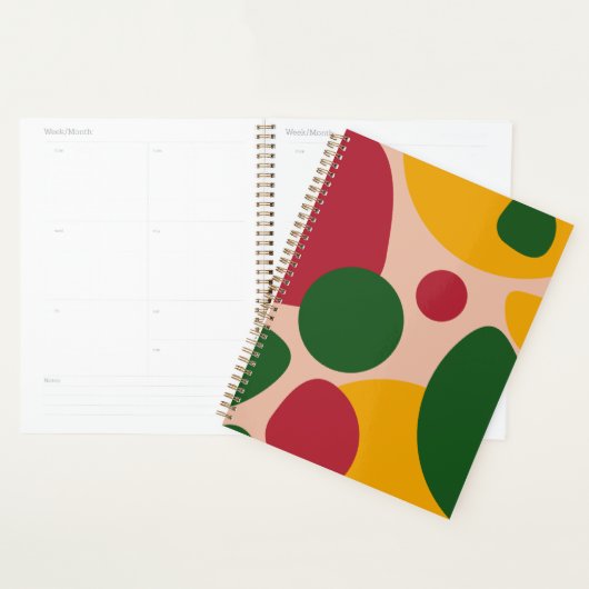 Kleurrijk Retro Abstract Vormpatroon  Planner (Display)