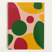 Kleurrijk Retro Abstract Vormpatroon  Planner (Voorkant)