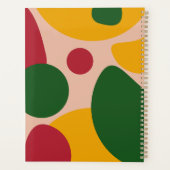 Kleurrijk Retro Abstract Vormpatroon  Planner (Achterkant)