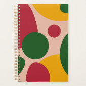 Kleurrijk Retro Abstract Vormpatroon Planner (Voorkant)