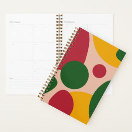 Kleurrijk Retro Abstract Vormpatroon Planner