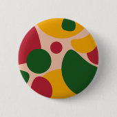 Kleurrijk Retro Abstract Vormpatroon Ronde Button 5,7 Cm (Voorkant)