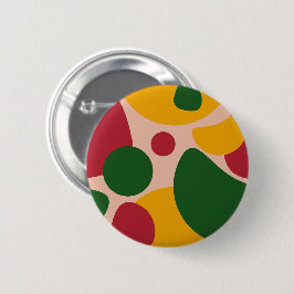 Kleurrijk Retro Abstract Vormpatroon Ronde Button 5,7 Cm