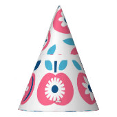 Kleurrijk Retro Apple naadloos patroon Feesthoedjes (Links)