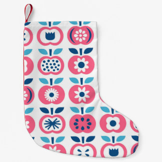 Kleurrijk Retro Apple naadloos patroon Kleine Kerstsok
