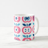 Kleurrijk Retro Apple naadloos patroon Koffiemok (Voorkant rechts)