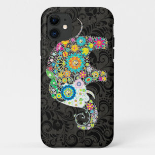 Kleurrijk Retro Bloemen Olifant Design Case-Mate iPhone Case