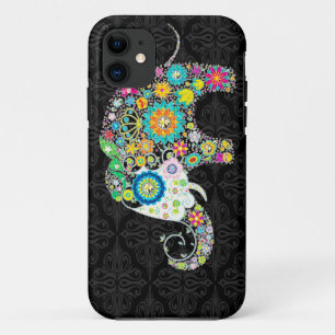 Kleurrijk Retro Bloemen Olifant Design Case-Mate iPhone Case