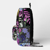 Kleurrijk Retro Bloemen Varen Botanisch Blad Bedrukte Rugzak (Rechts)