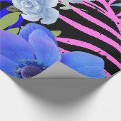 Kleurrijk Retro Bloemen Varen Botanisch Blad Cadeaupapier (Hoek)