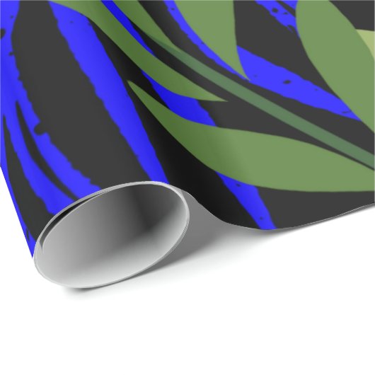 Kleurrijk Retro Bloemen Varen Botanisch Blad Cadeaupapier (Rol Hoek)