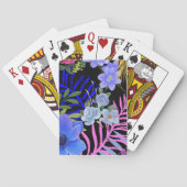 Kleurrijk Retro Bloemen Varen Botanisch Blad Pokerkaarten (Achterkant)