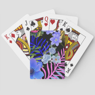 Kleurrijk Retro Bloemen Varen Botanisch Blad Pokerkaarten