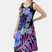 Kleurrijk Retro Bloemen Varen Botanisch Blad Schort (Insitu)